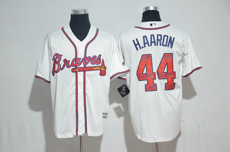 Hank Aaron Atlanta Braves white jersey