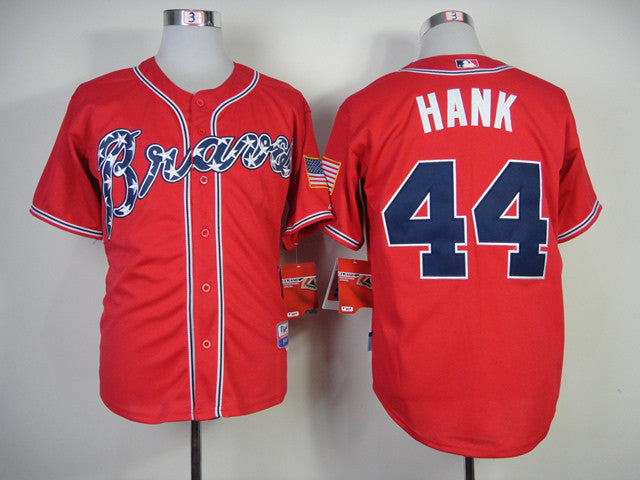 Hank Atlanta Braves red jersey