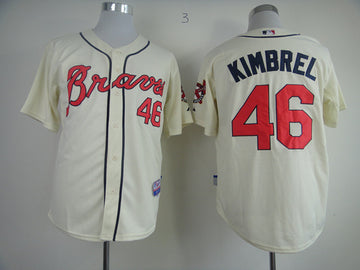Kimbrel Atlanta Braves cream jersey