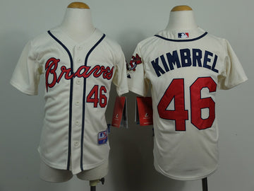 Kimbrel Atlanta Braves cream jersey