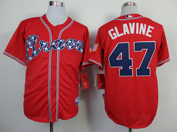 Glavine Atlanta Braves red jersey