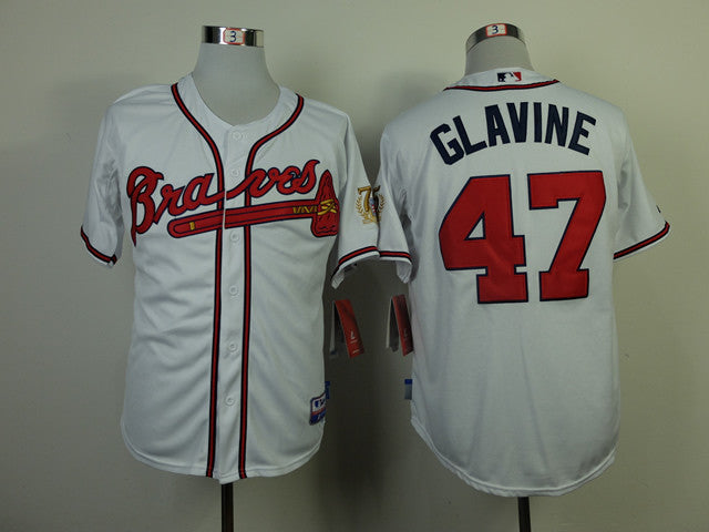Glavine Atlanta Braves white jersey