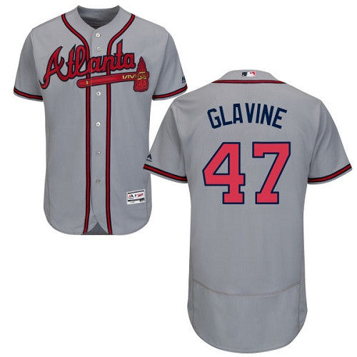 Tom Glavine Atlanta Braves gray jersey