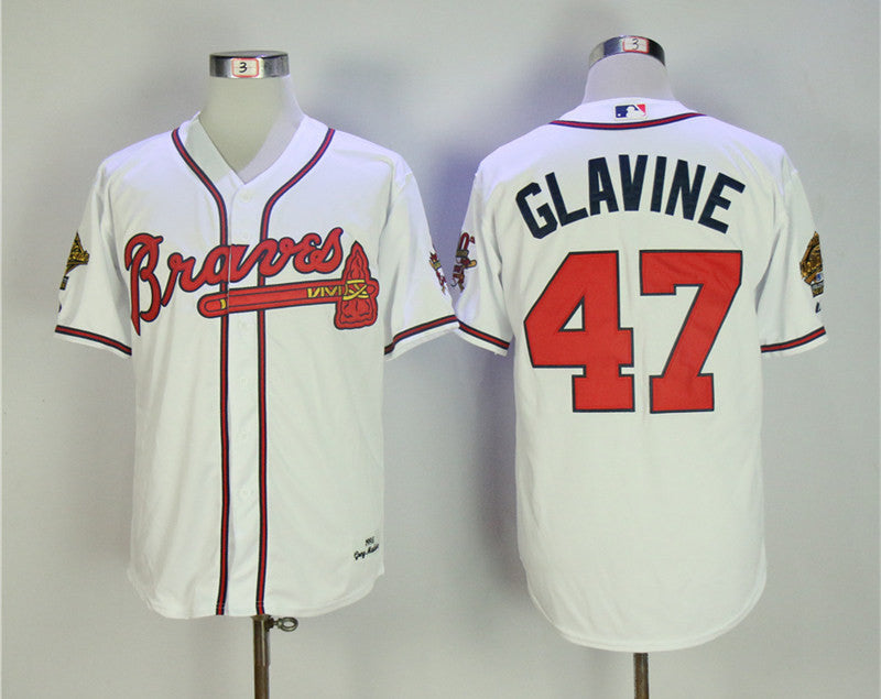 Tom Glavine Atlanta Braves white Throwback jersey