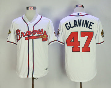 Tom Glavine Atlanta Braves white Throwback jersey