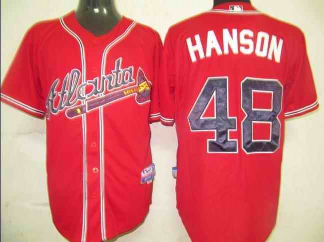 Hanson Atlanta Braves red jersey