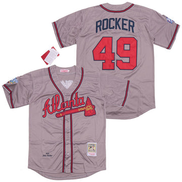 John Rocker Atlanta Braves gray Cooperstown jersey