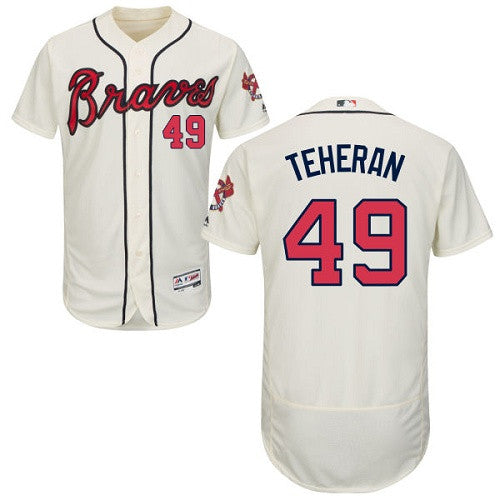 Julio Teheran Atlanta Braves cream jersey