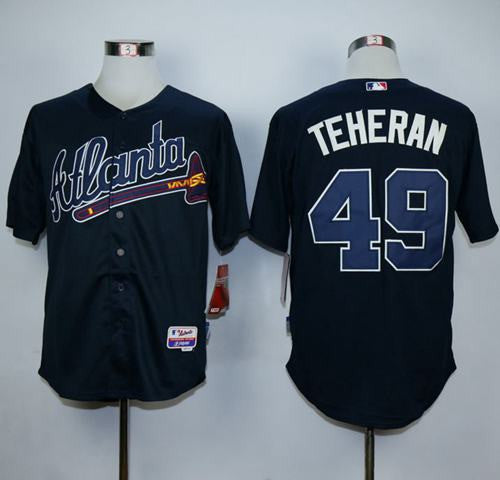 Julio Teheran Atlanta Braves navy jersey