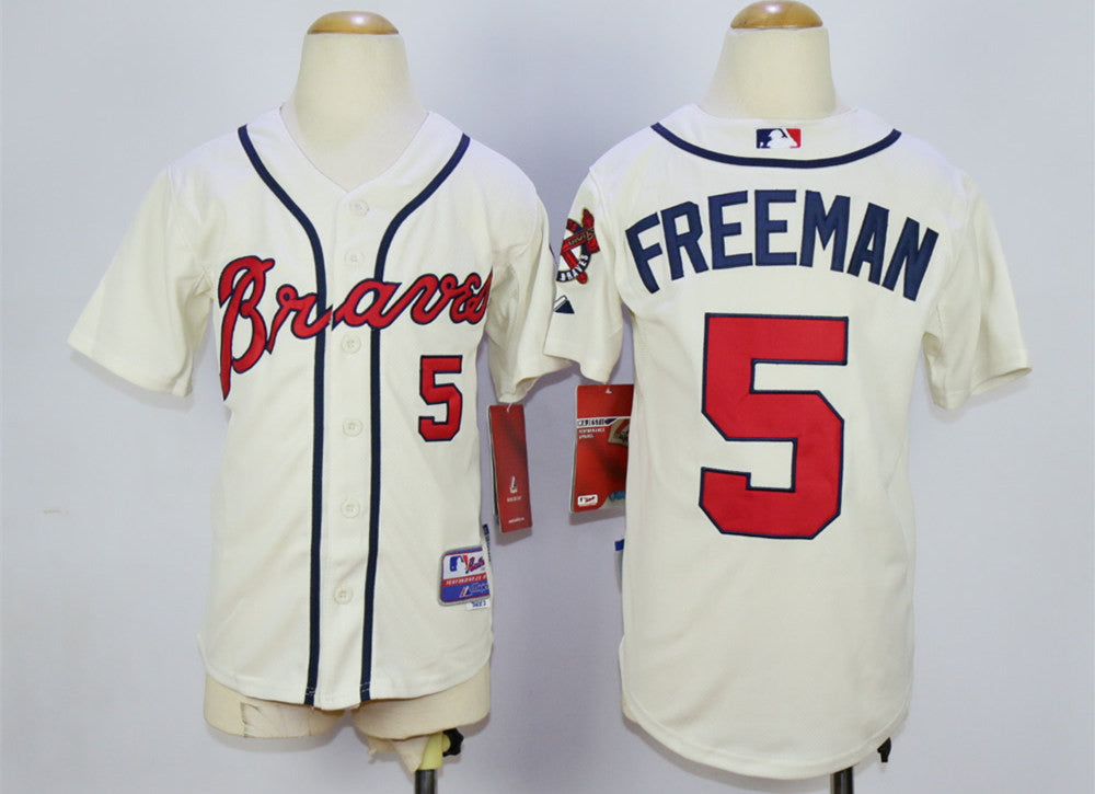 Freddie Freeman Atlanta Braves cream jersey