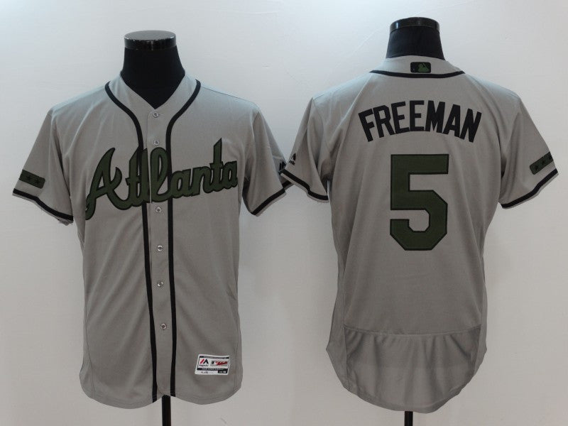 Freddie Freeman Atlanta Braves gray jersey