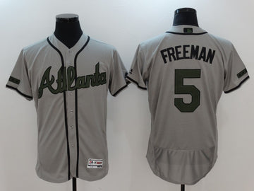 Freddie Freeman Atlanta Braves gray jersey