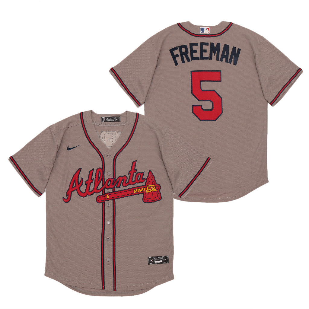 Freddie Freeman Atlanta Braves gray jersey