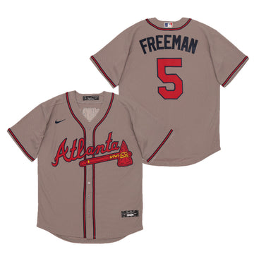 Freddie Freeman Atlanta Braves gray jersey