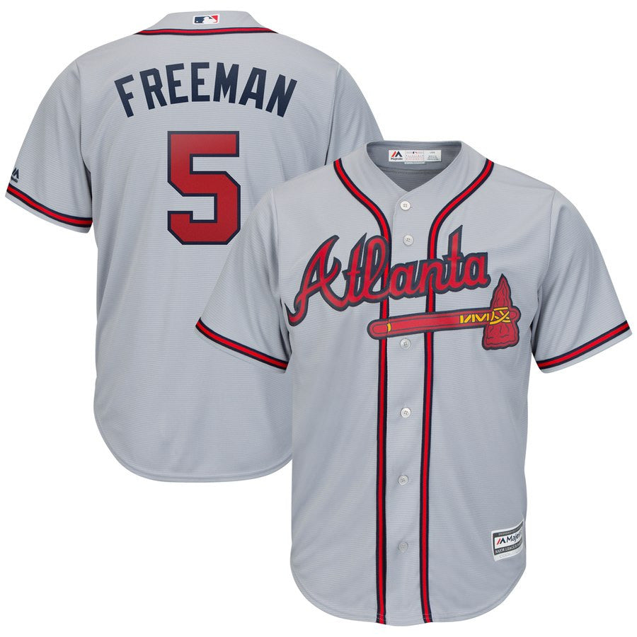 Freddie Freeman Atlanta Braves gray jersey