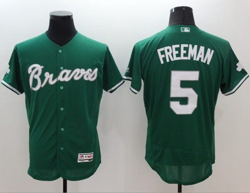 Freddie Freeman Atlanta Braves green Authentic jersey
