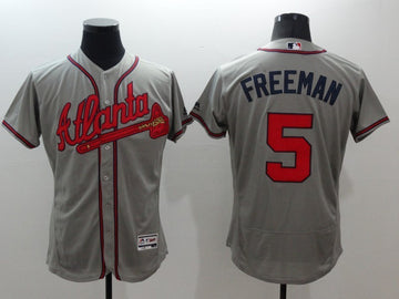Freddie Freeman Atlanta Braves grey jersey