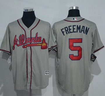 Freddie Freeman Atlanta Braves grey jersey