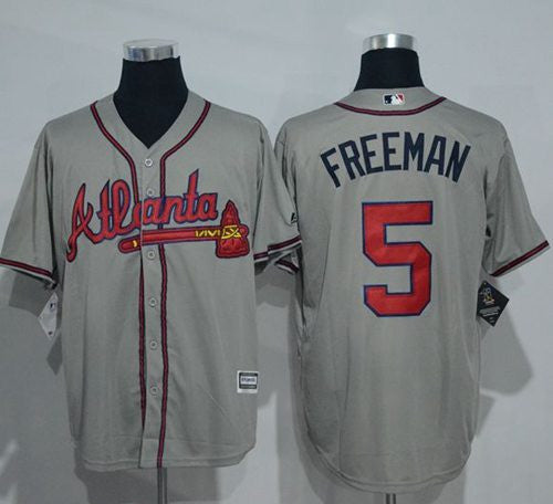 Freddie Freeman Atlanta Braves grey jersey