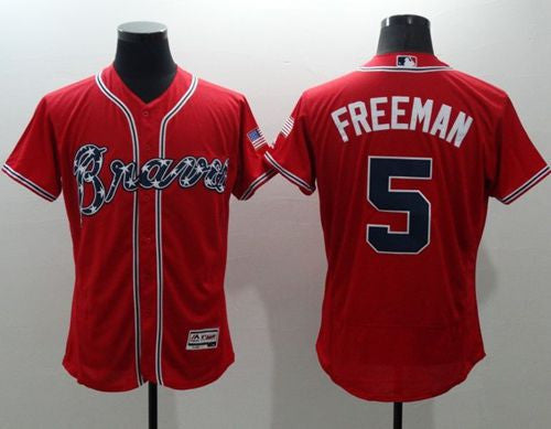 Freddie Freeman Atlanta Braves red Authentic jersey