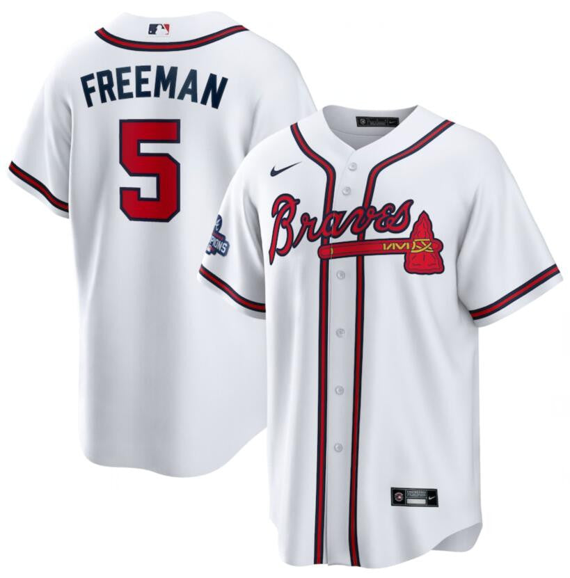 Freddie Freeman Atlanta Braves white jersey