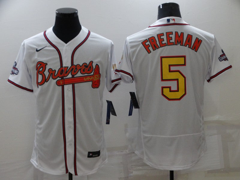Freddie Freeman Atlanta Braves white jersey