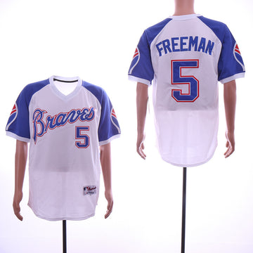 Freddie Freeman Atlanta Braves white Throwback jersey