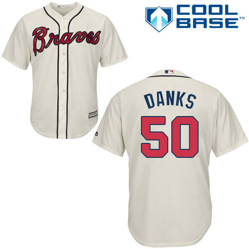 John Danks Atlanta Braves cream jersey