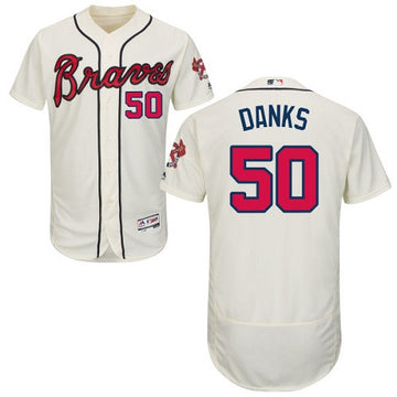 John Danks Atlanta Braves cream jersey