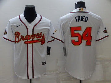 Max Fried Atlanta Braves white jersey