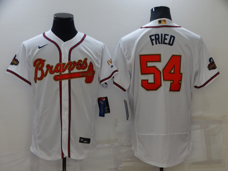 Max Fried Atlanta Braves white jersey