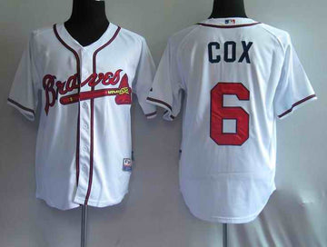 Cox Atlanta Braves white jersey