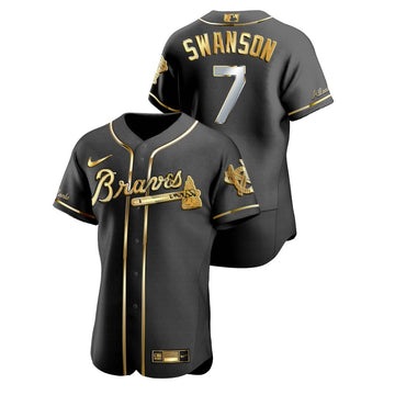 Dansby Swanson Atlanta Braves black jersey
