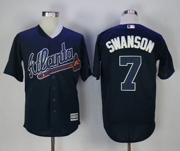 Dansby Swanson Atlanta Braves navy jersey