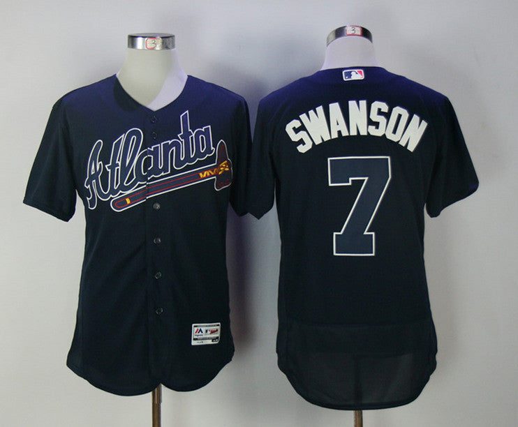 Dansby Swanson Atlanta Braves navy jersey