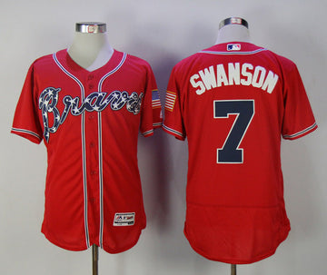 Dansby Swanson Atlanta Braves red jersey