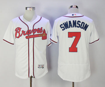 Dansby Swanson Atlanta Braves white jersey