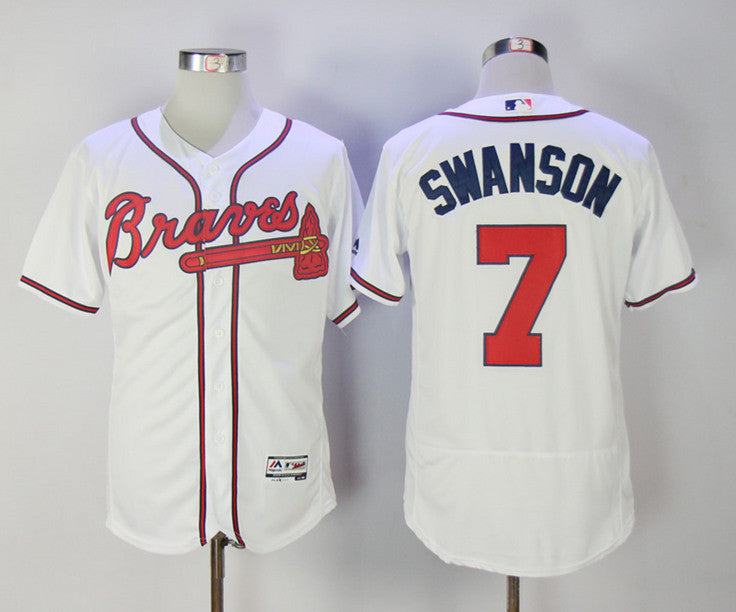 Dansby Swanson Atlanta Braves white jersey