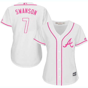 Dansby Swanson Atlanta Braves white jersey