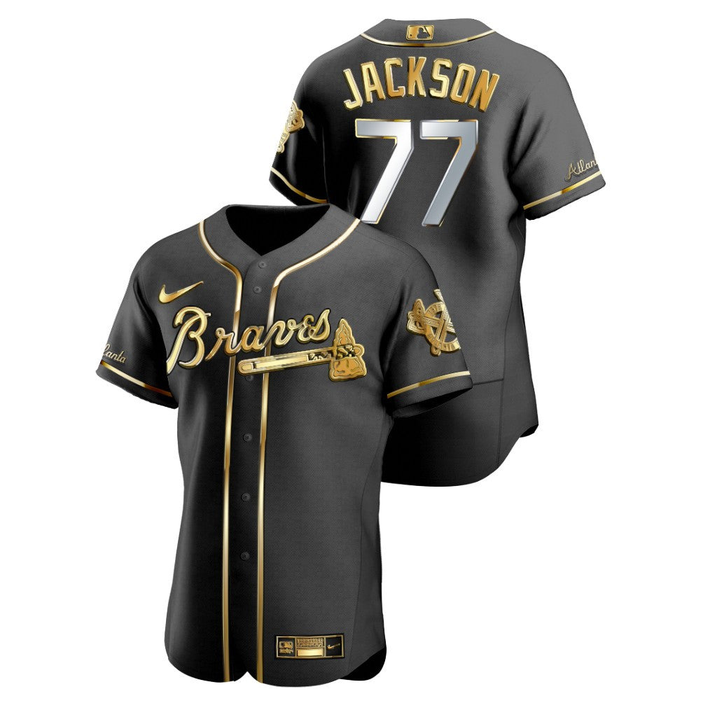 Luke Jackson Atlanta Braves black jersey