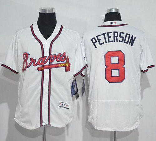 Jace Peterson Atlanta Braves white Authentic jersey