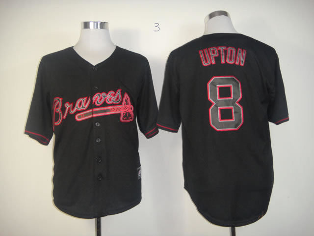 Upton Atlanta Braves black Fashion jersey