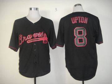 Upton Atlanta Braves black Fashion jersey