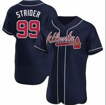 Spencer Strider Atlanta Braves navy jersey