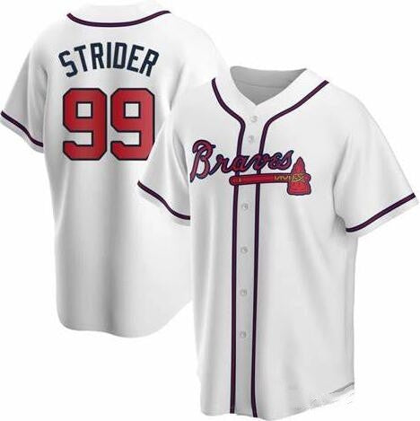 Spencer Strider Atlanta Braves white jersey