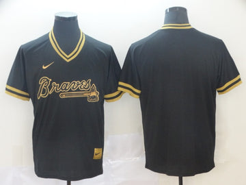 Blank Black Atlanta Braves gold Legend jersey