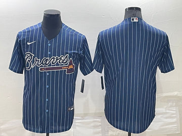 Custom Atlanta Braves blue Throwback jersey