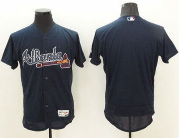 Custom Atlanta Braves navy Authentic jersey