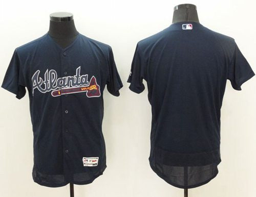 Custom Atlanta Braves navy Authentic jersey