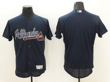 Custom Atlanta Braves navy jersey